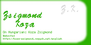zsigmond koza business card